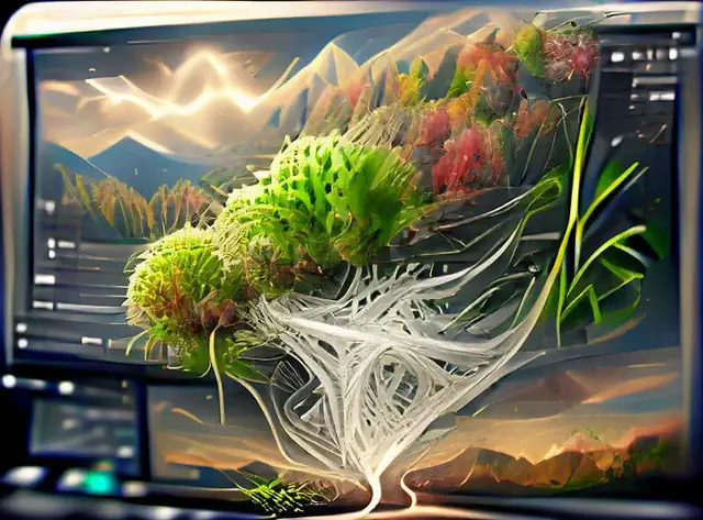 Nature plus high-speed internet by Gene Kogan
