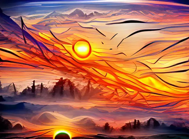 epic sunrise by Gene Kogan