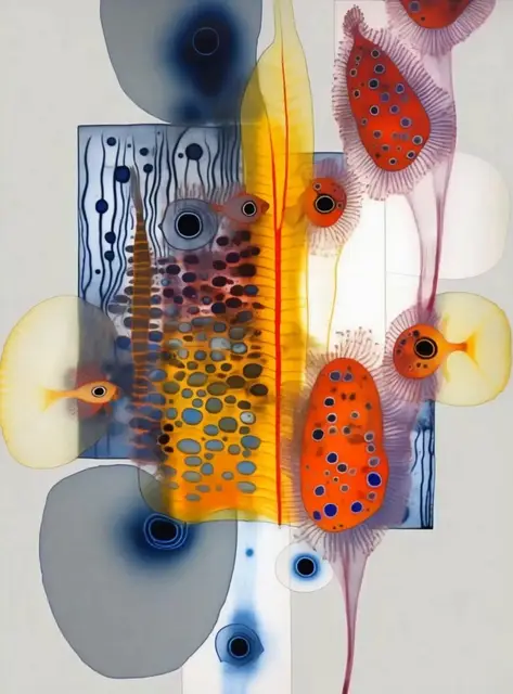 Painting Amoebas by Elsa Carvalho