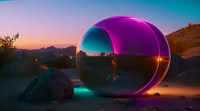 Plasma sphere on the edge of the desert (Leo Espinoza) by Leo Espinoza