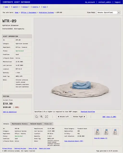 ITEM #1, WTR-09 by don't Buy